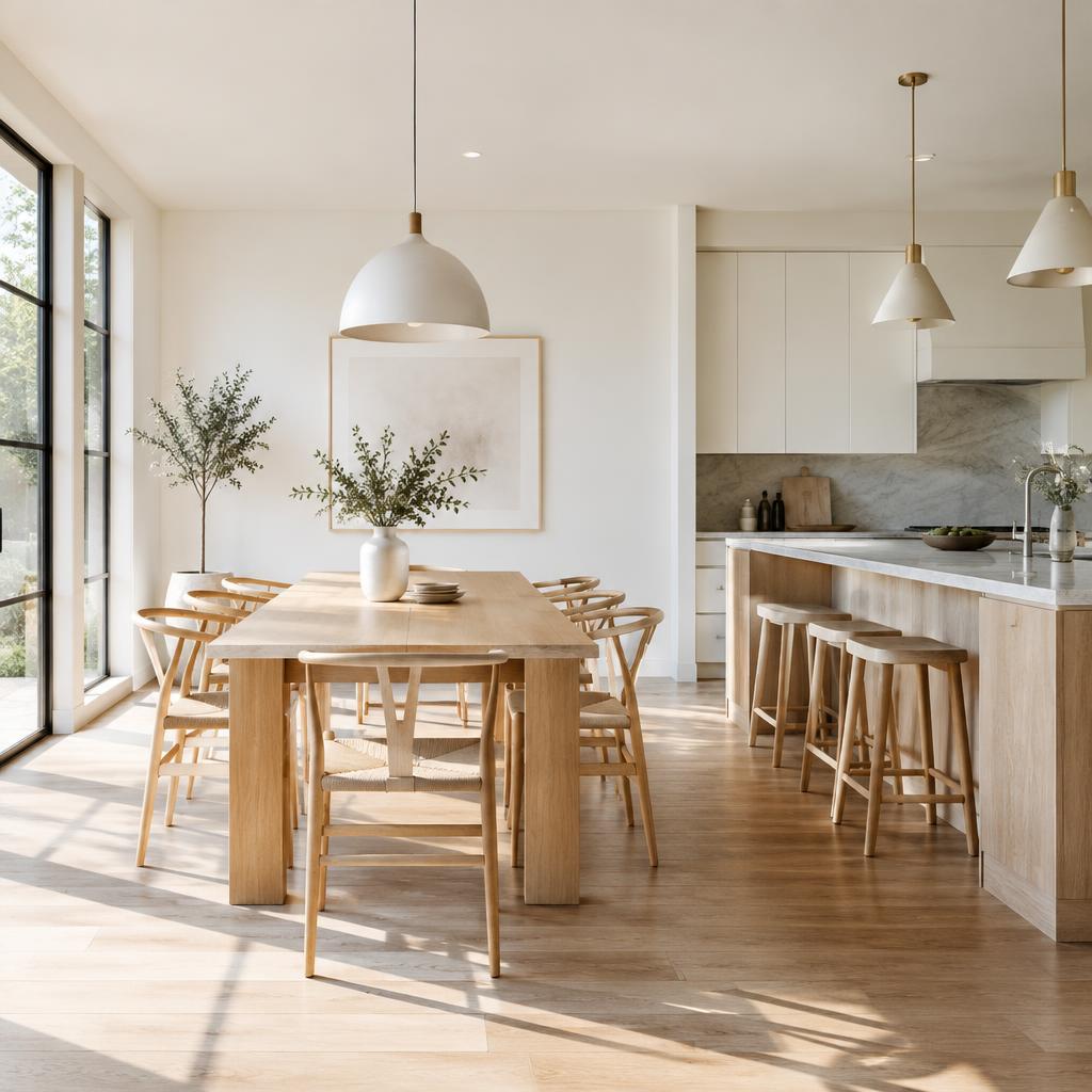 Kitchen island and dining table