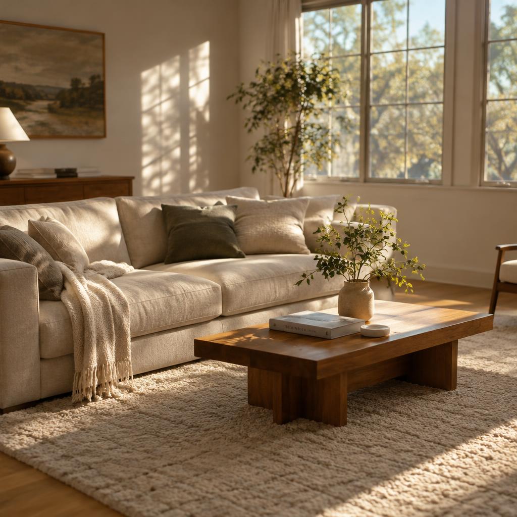 Living room dusted and vacuumed
